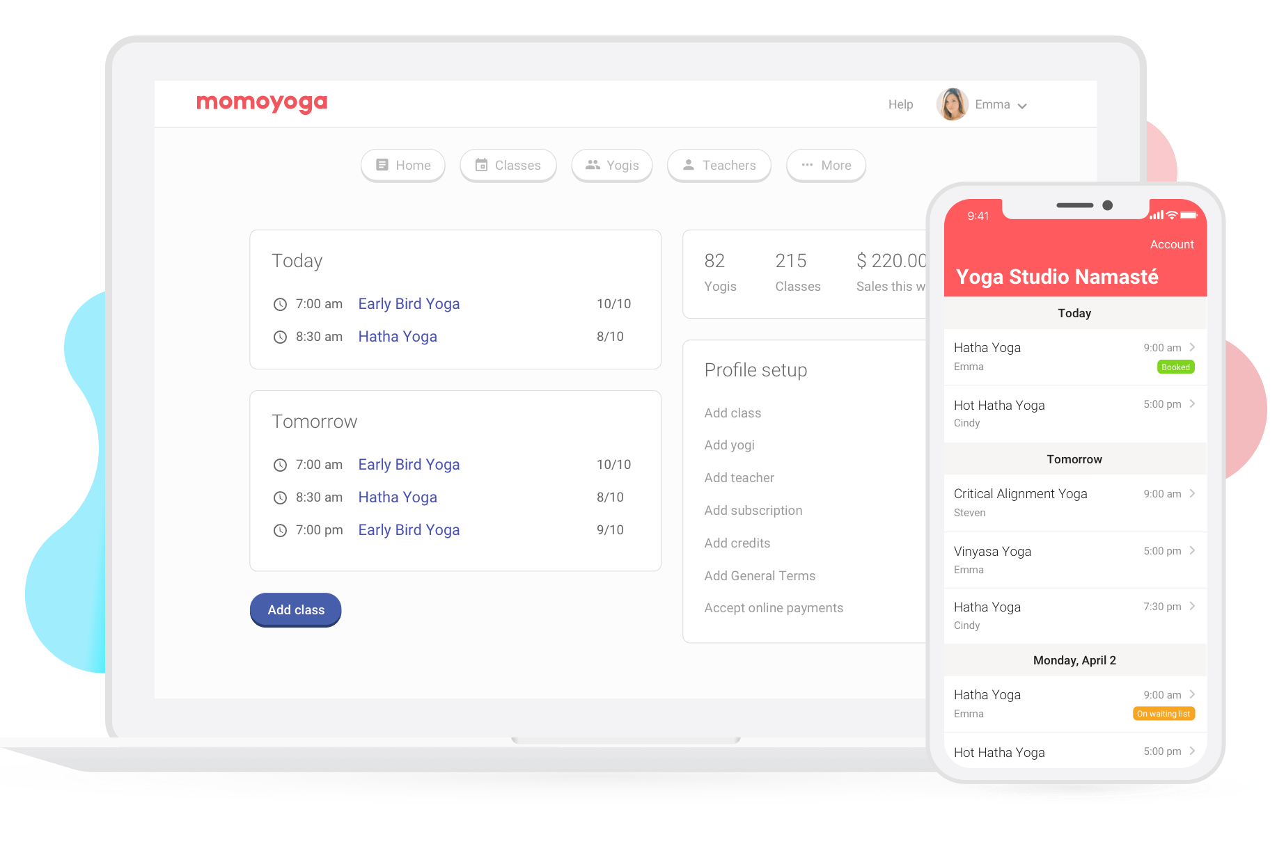 Momoyoga Dashboard